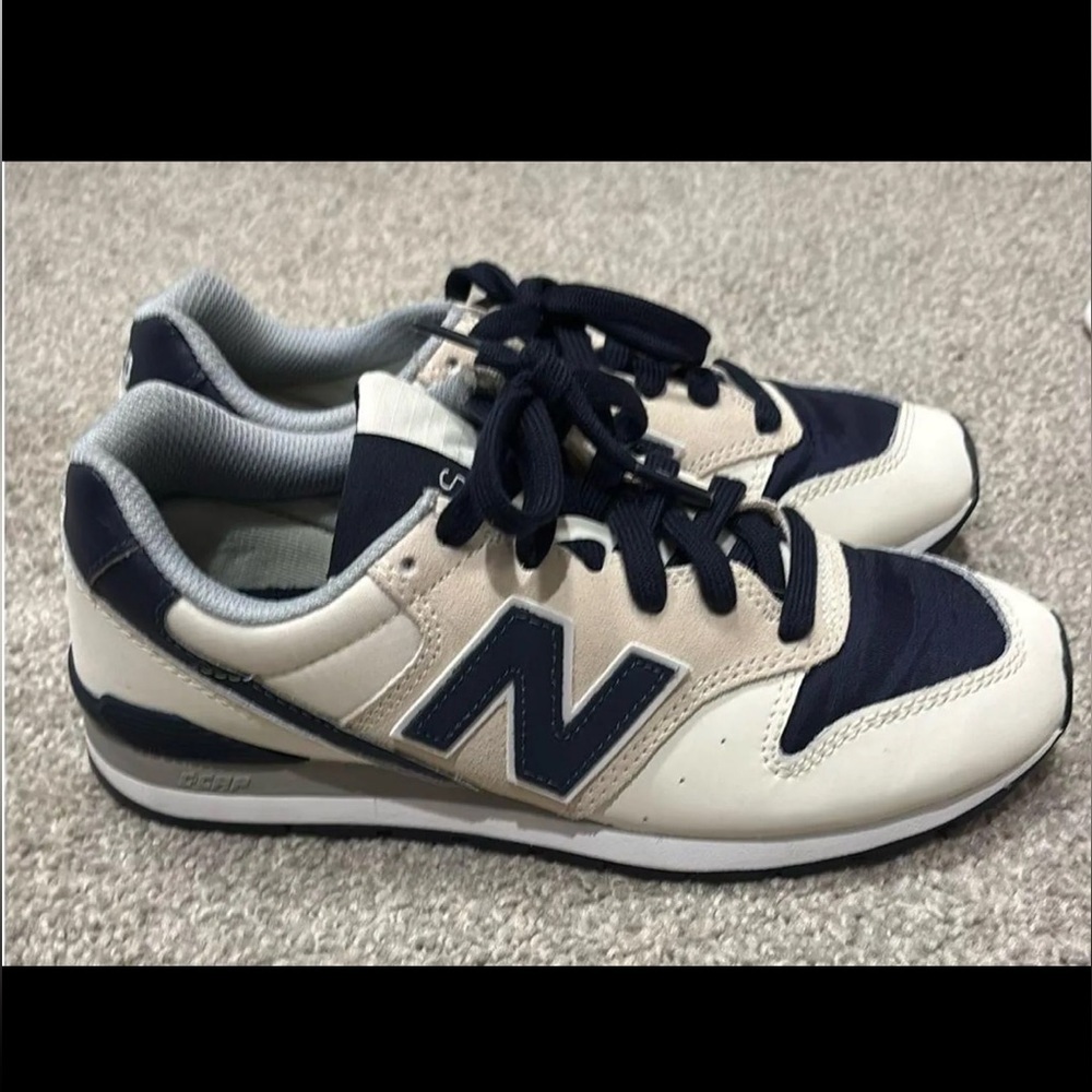 New Balance x FIGS 996 C-Cap sneakers in Blue & Cream